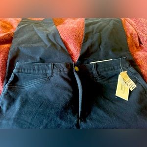 NWT Navy blue Christopher & Banks straight relax fit high rise pants sz 10